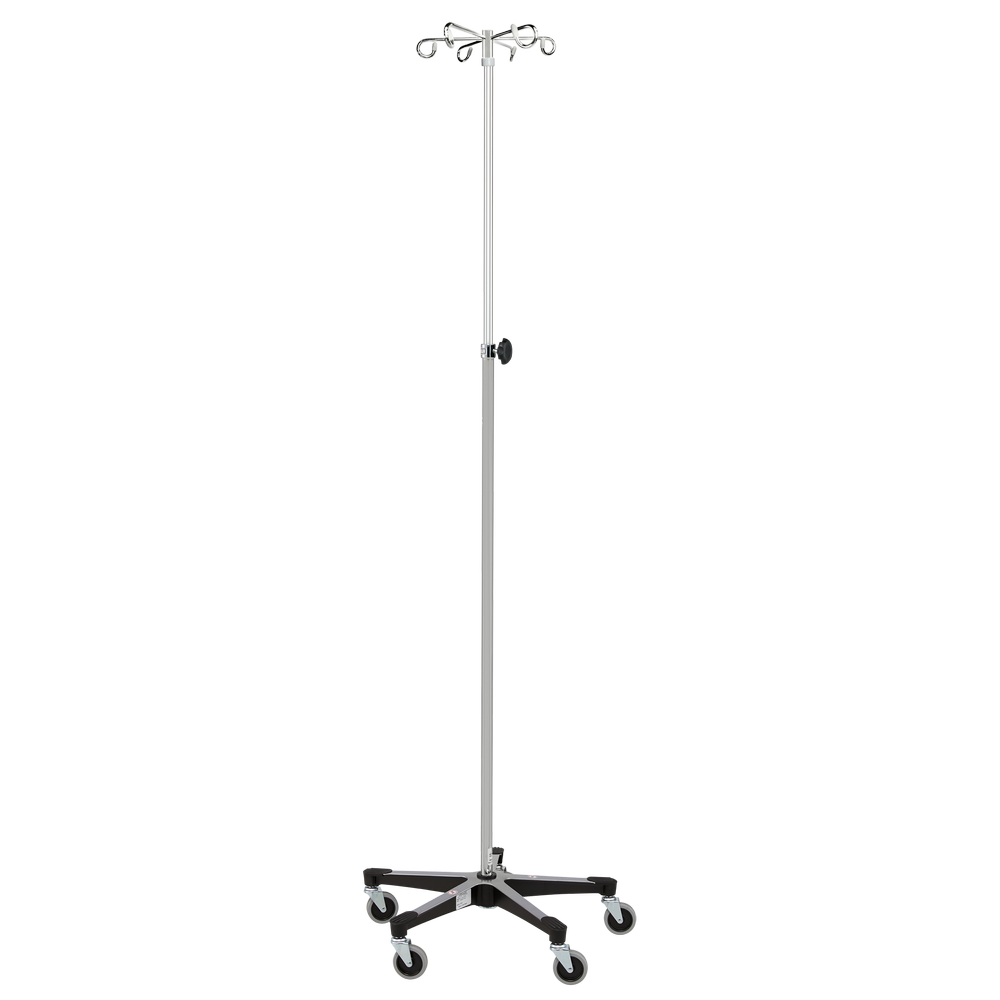 1315/1350 5 Leg Chrome IV Stands (2, 4, or 6 Hooks) — Blickman